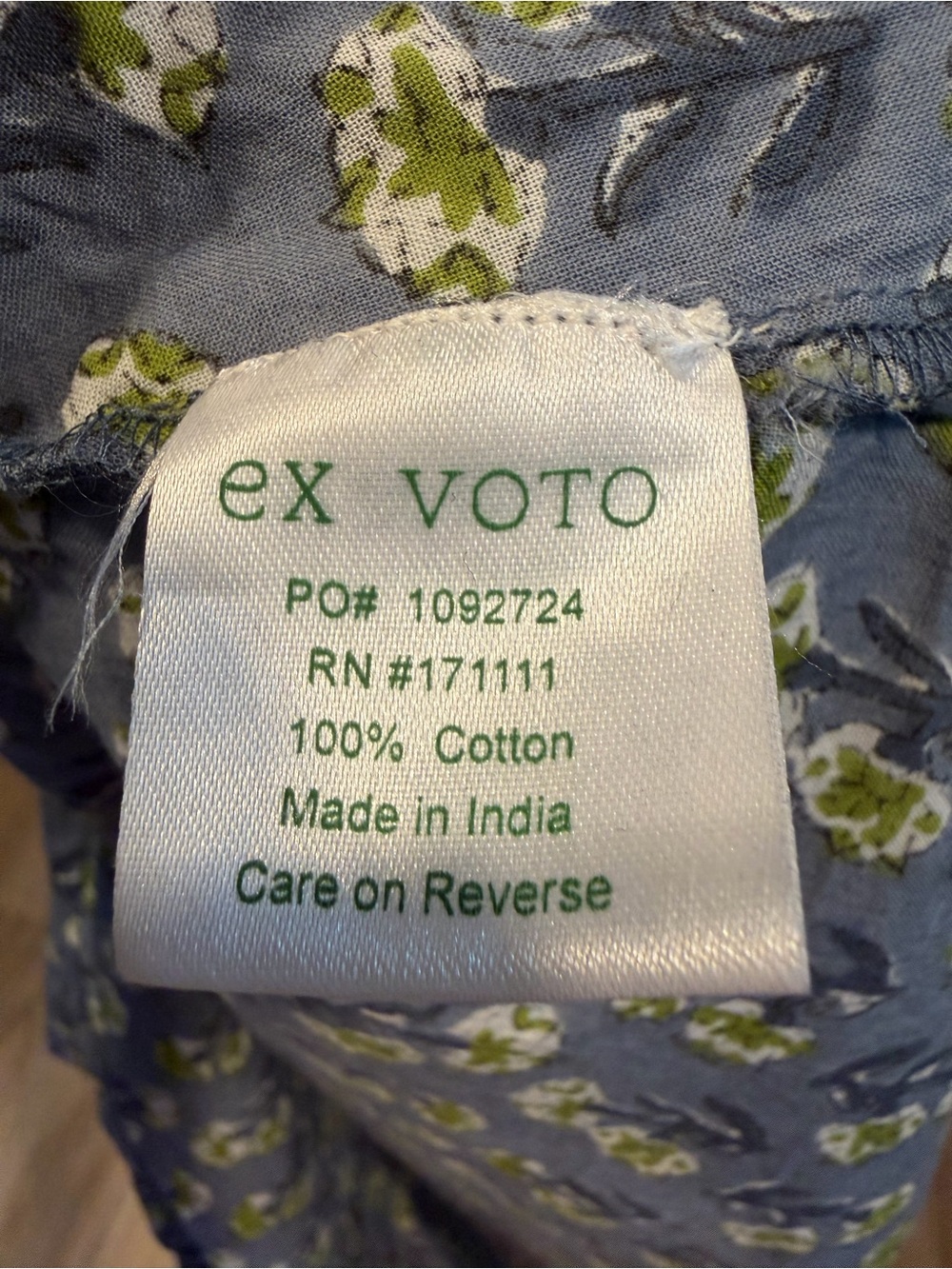 Ex Voto Vintage Iris Sundress in Blue Floral M/L - Picture 8 of 12